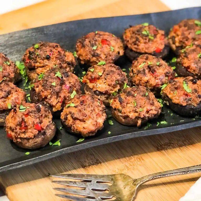 Chourico Stuffed Mushrooms