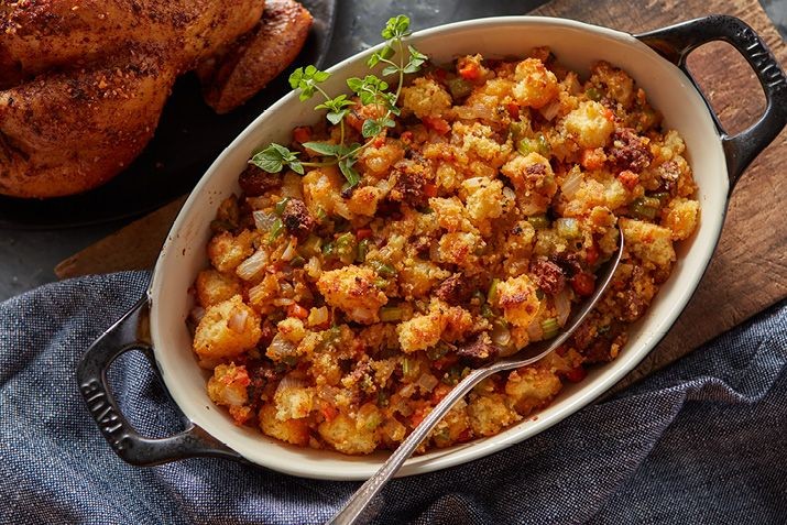 Chourico and Cornbread Casserole