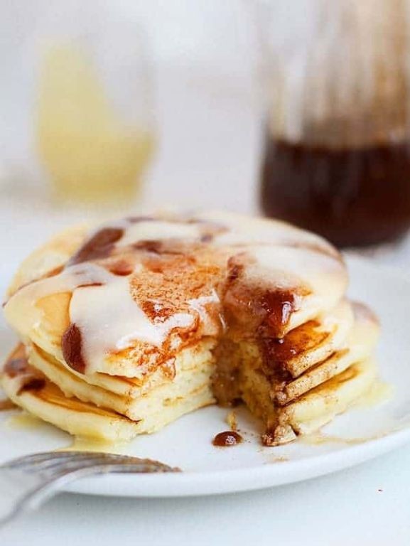 Cinnamon Roll Buttermilk Pancakes