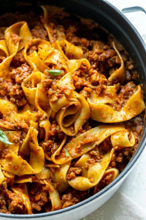 Classic Beef Bolognese with Fresh Pappardelle