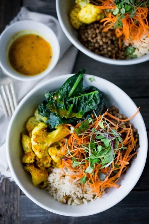 Coconut Curry Cauliflower Nourish Bowl