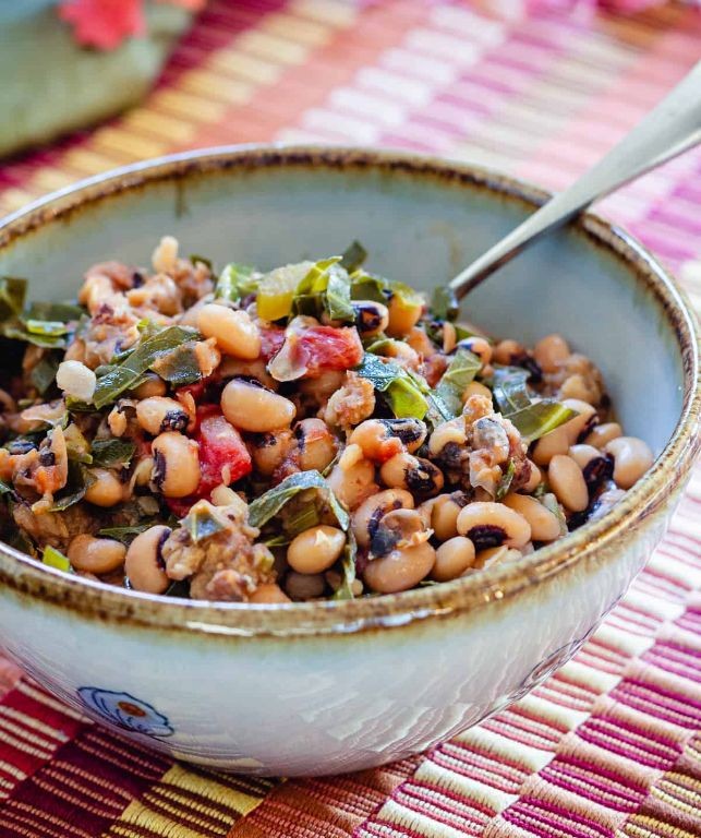 Collard Greens and Black-Eyed Peas Stew