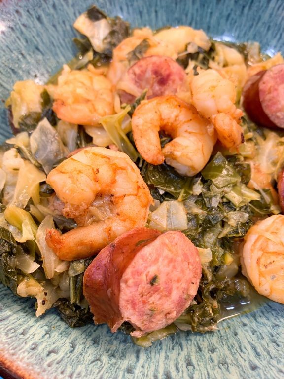 Collard Greens and Shrimp Jambalaya