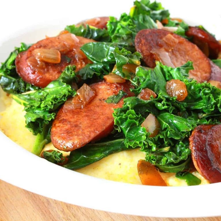 Collard Greens with Andouille Sausage and Creole Seasoning