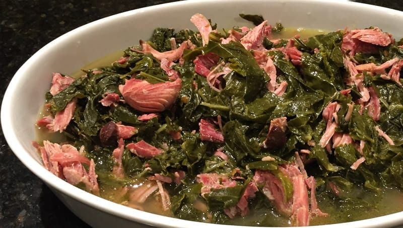 Collard Greens with Smoked Turkey Legs