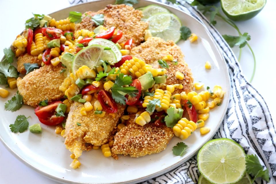 Cornmeal-Crusted Tilapia with Mango Salsa