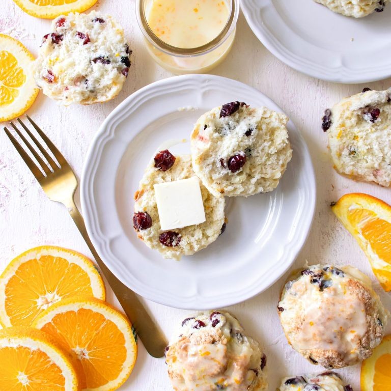 Cranberry Orange Flaky Buttermilk Biscuits
