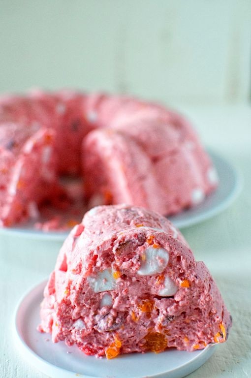 Cranberry Pecan Jello Salad with Marshmallows
