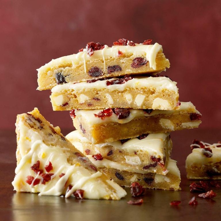 Cranberry White Chocolate Blondies