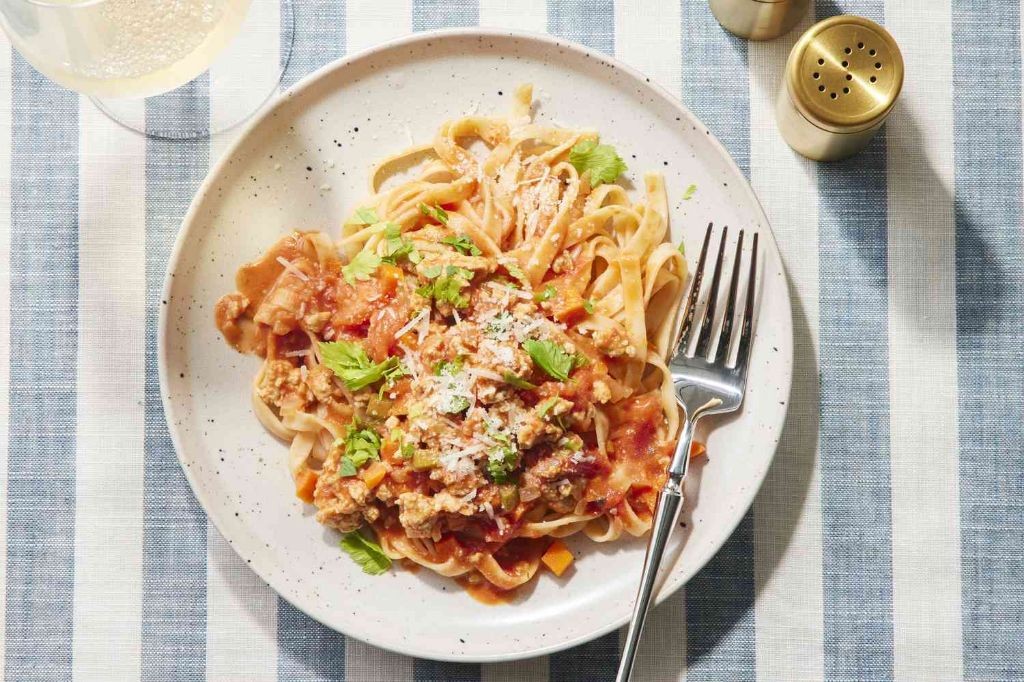 Creamy Chicken Bolognese with Fettuccine
