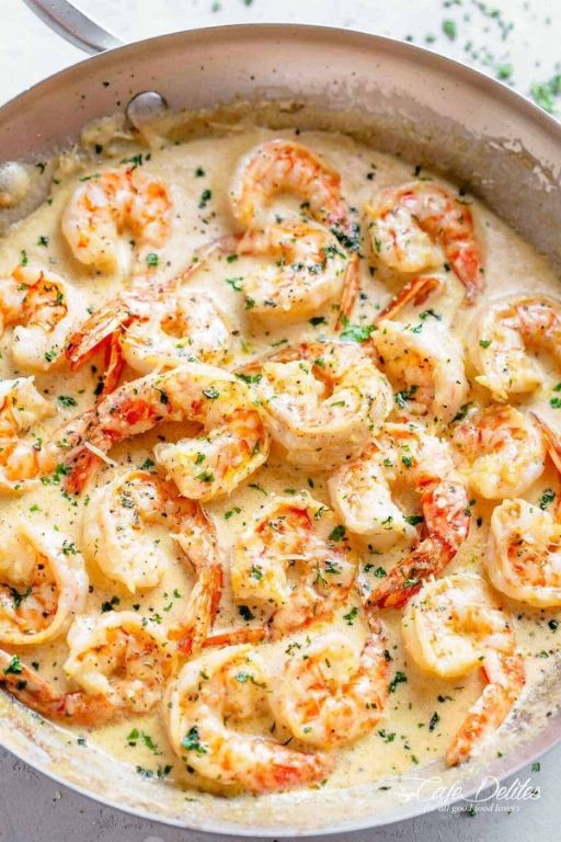 Creamy Shrimp Scampi with Parmesan