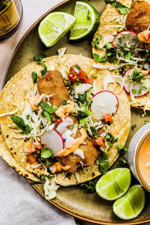 Crispy Beer-Battered Tilapia Tacos