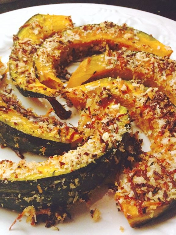 Crispy Parmesan Roast Pumpkin Slices