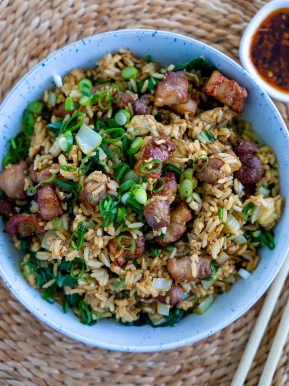 Crispy Pork Belly Fried Rice