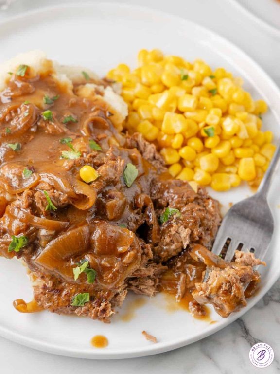 Crockpot Cubed Steak and Corn Casserole