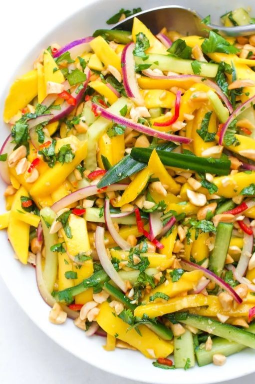 Crunchy Asian Cucumber and Mango Salad