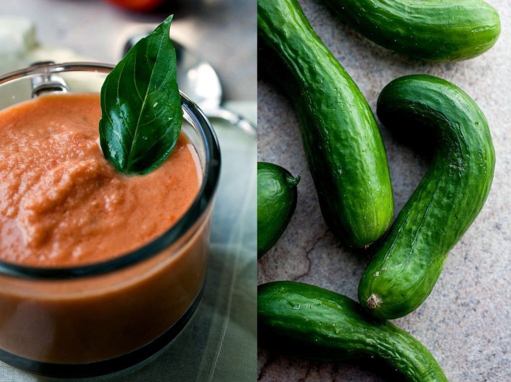 Cucumber and Tomato Stew with Basil
