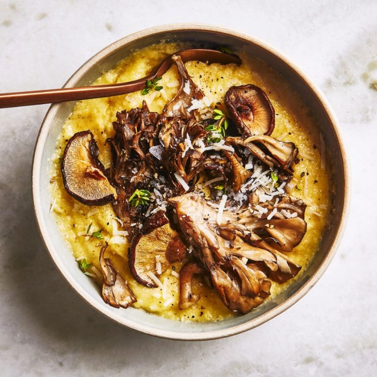 Dried Porcini Mushroom and Parmesan Polenta