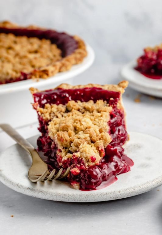Dutch Cherry Pie with Streusel Topping