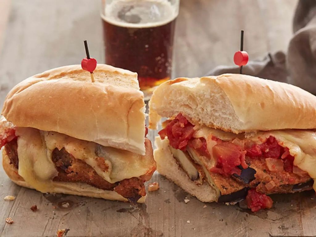 Eggplant Parmesan Hero with Garlic Aioli