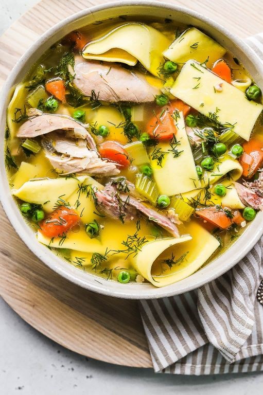 Fresh Dill and Carrot Chicken Noodle Soup