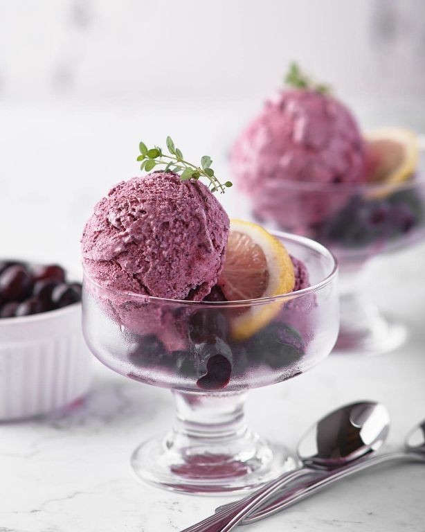 Frozen Blueberry Sorbet