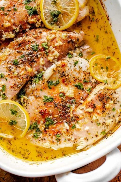 Garlic Butter Breaded Tilapia