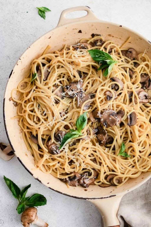 Garlic Butter Ham and Mushroom Pasta