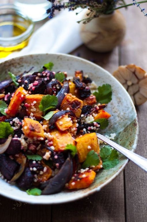 Garlic Butter Millet with Roasted Vegetables