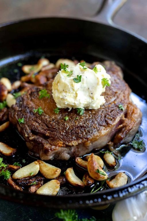Garlic Butter Ribeye Steak