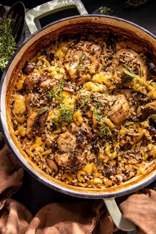 Garlic Herb Chicken and Wild Rice Bowl
