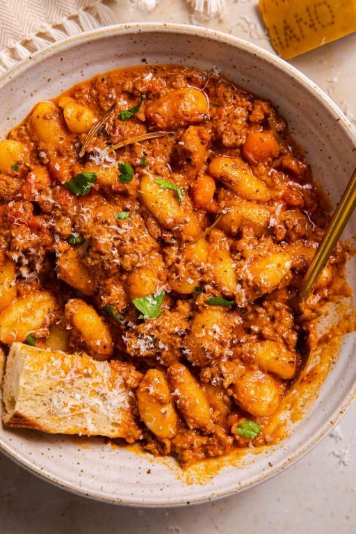 Garlic and Herb Bolognese with Gnocchi