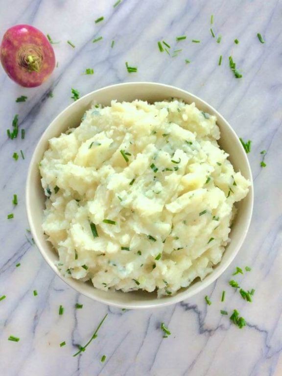 Garlic and Herb Mashed Turnips