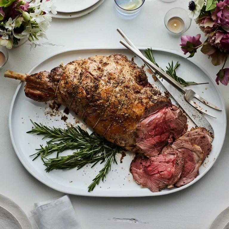 Garlic and Rosemary Roast Leg of Lamb