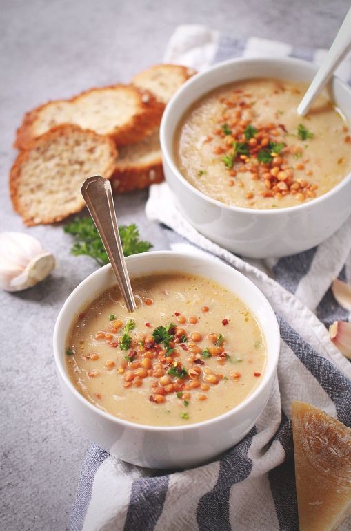 Garlicky Red Lentil Soup