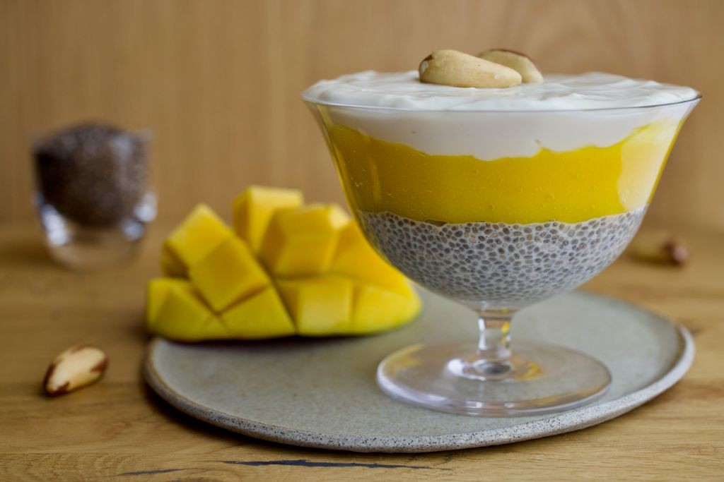 Greek Yogurt Chia Pudding with Mango