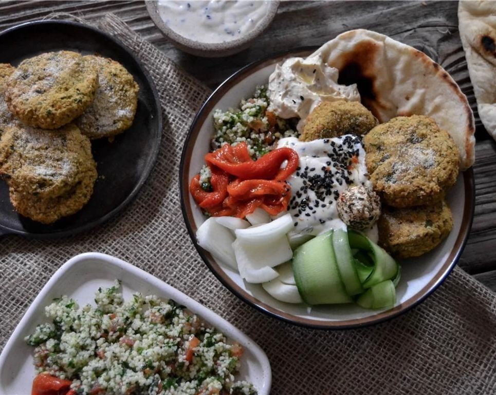 Greek Yogurt and Falafel Nourish Bowl