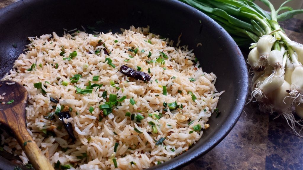 Green Garlic Fried Rice