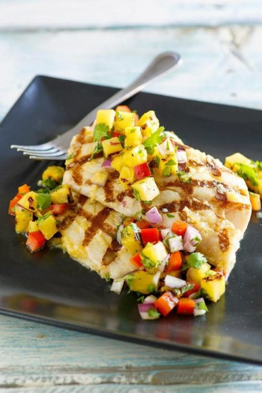 Grilled Mahi-Mahi Sandwich with Pineapple Salsa