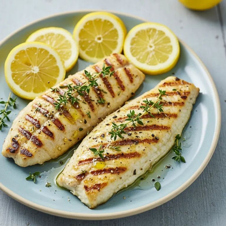 Grilled Mediterranean Sea Bass with Lemon and Herbs