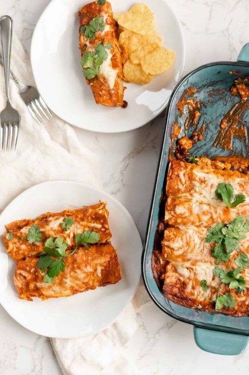 Ground chicken enchilada casserole
