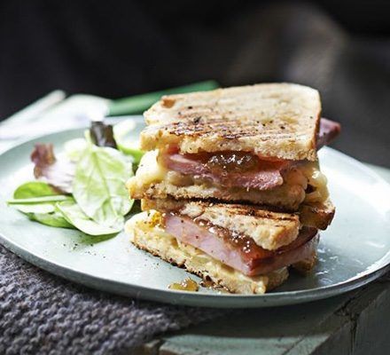 Ham and Brie Panini with Fig Jam