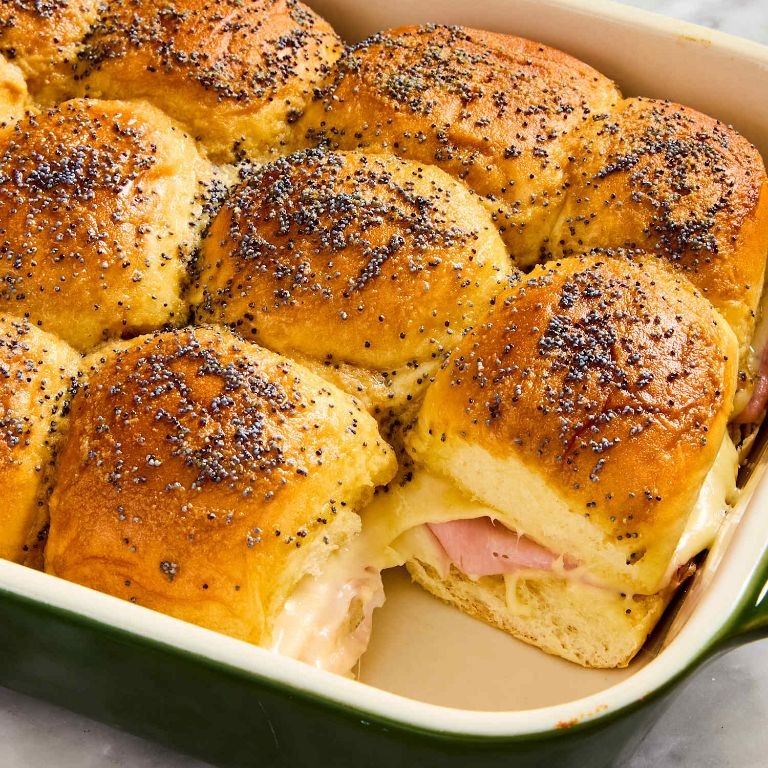Ham and Cheese Sliders with Hawaiian Rolls