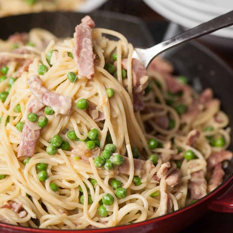Ham and Pea Carbonara