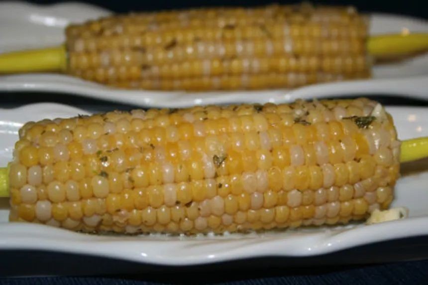 Herbed Butter Crockpot Corn on the Cob