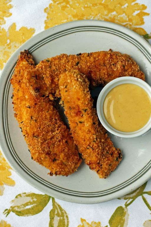 Homemade Chicken Fingers with Honey Mustard