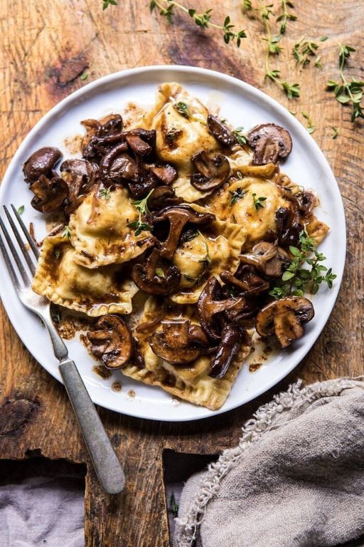 Homemade Dried Porcini Mushroom Ravioli