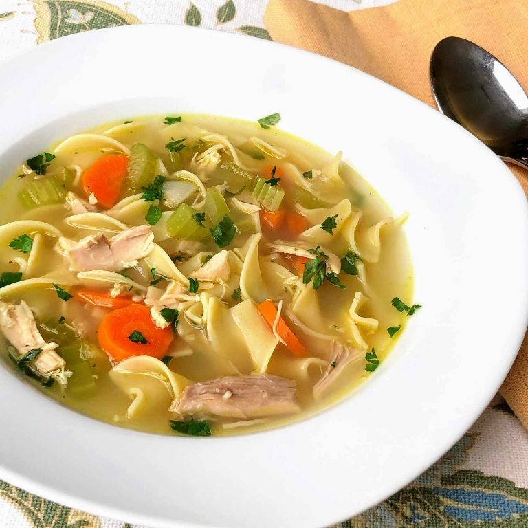 Homemade Egg Noodle Chicken Soup