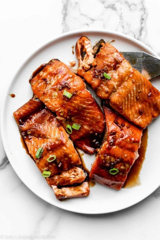 Honey Garlic Marinated Salmon