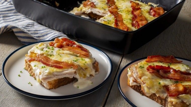 Hot Brown Casserole with Turkey and Bacon